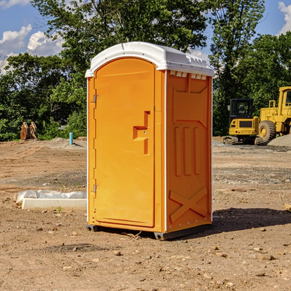 how often are the portable toilets cleaned and serviced during a rental period in Mad River